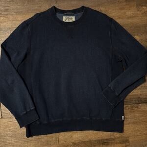 Roots Canada Men’s XXL Pullover Sweatshirt Crewneck Blue Ribbed